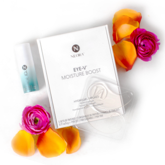 Neora Age IQ® Eye Serum + Eye™-V Patch Combo addresses multiple signs of ageing. 